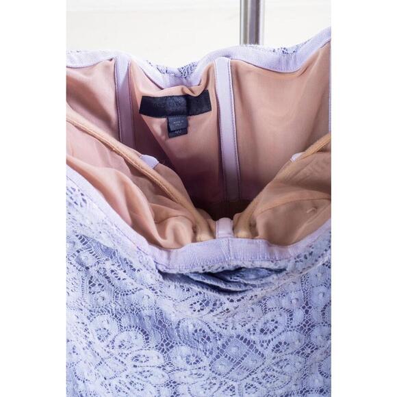 Burberry Lilac Lace Tube Midi Dress - Picture 3 of 3